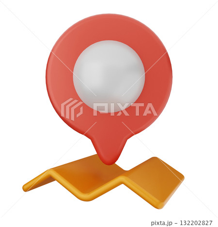 3d location mark gps navigation 132202827