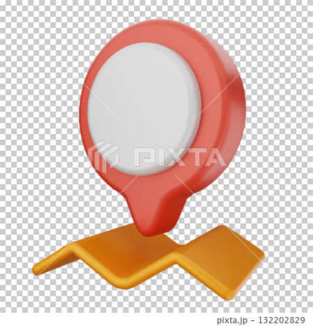 3d location mark gps navigation 132202829