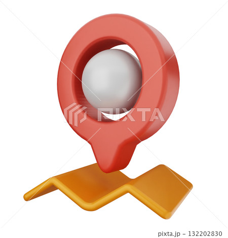 3d location mark gps navigation 132202830