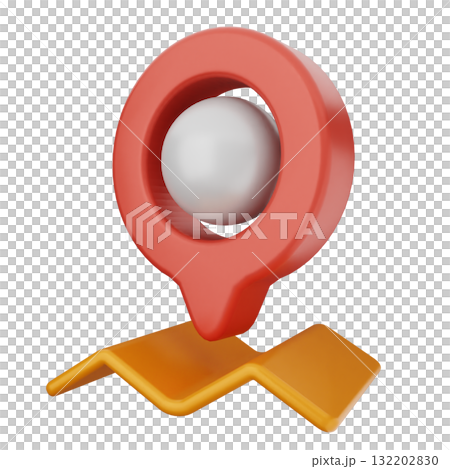 3d location mark gps navigation 132202830