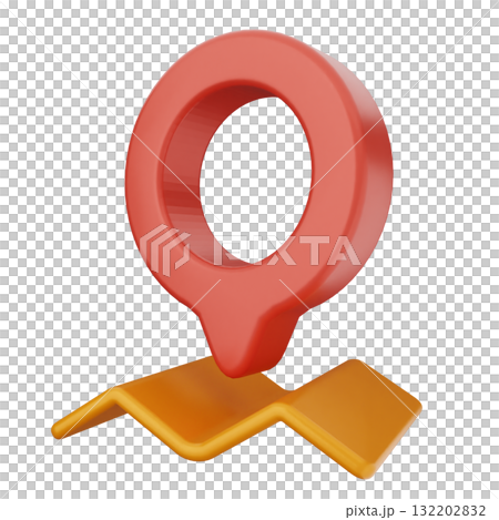 3d location mark gps navigation 132202832