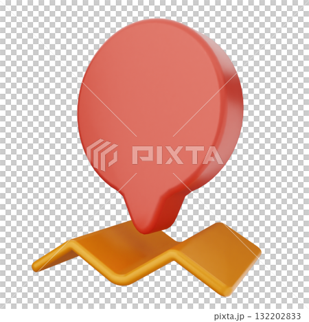 3d location mark gps navigation 132202833