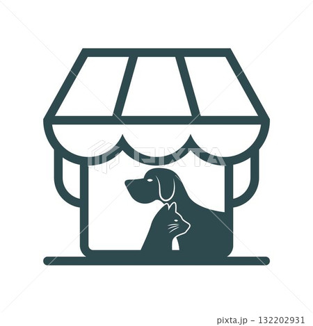 Pet shop logo icon design Pet shop logo icon design 132202931