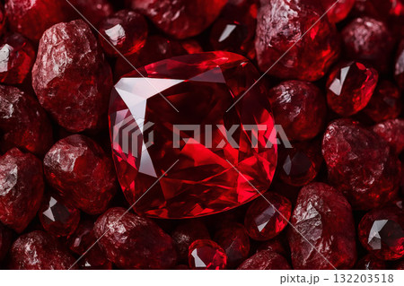 赤いルビーの背景 132203518