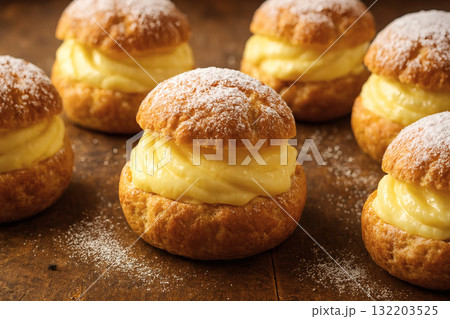 たくさんのシュークリーム たくさんのシュークリーム 132203525