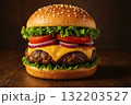 美味しそうなハンバーガー 132203527