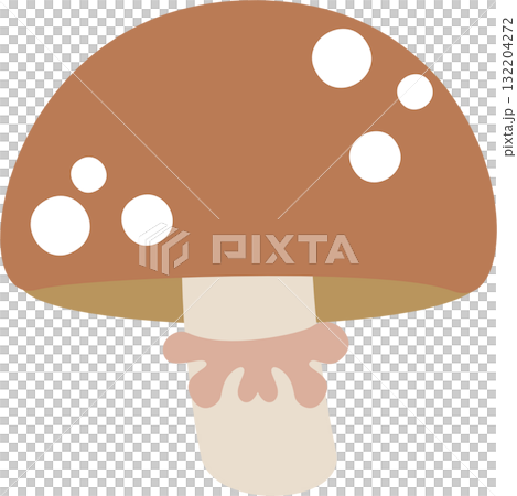 mushroom of autumn element, flat vector illustration cartoon design 132204272