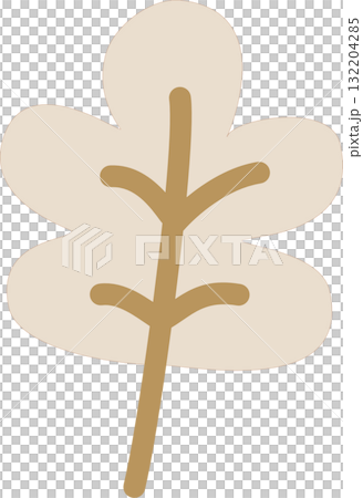 maple leaf of autumn element, flat vector illustration cartoon design 132204285