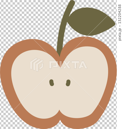 red apple of autumn element, flat vector illustration cartoon design 132204288