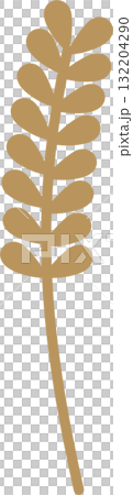 wheat of autumn element, flat vector illustration cartoon design 132204290