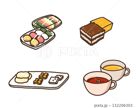 韓国伝統菓子と伝統茶 132206303
