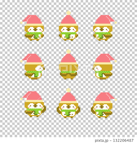 Santa Owl pixel art Santa Owl pixel art 132206487