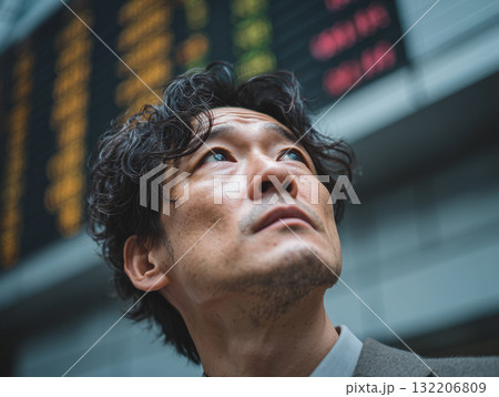 海外への出張や転勤をイメージさせる男性ポートレート 132206809