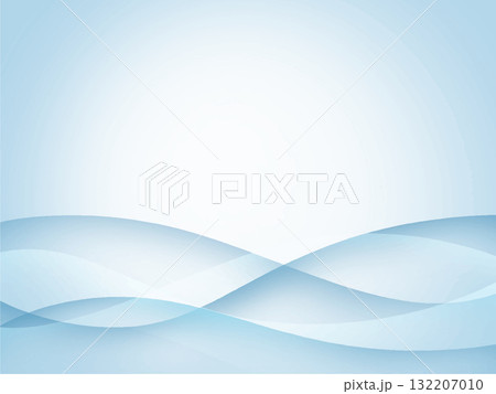 水色の爽やかな曲線の抽象的な背景素材 132207010