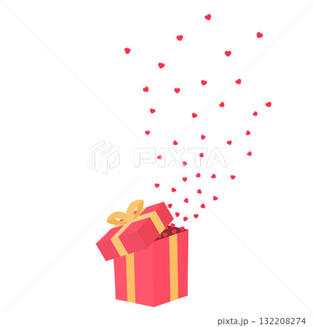 box with hearts 132208274