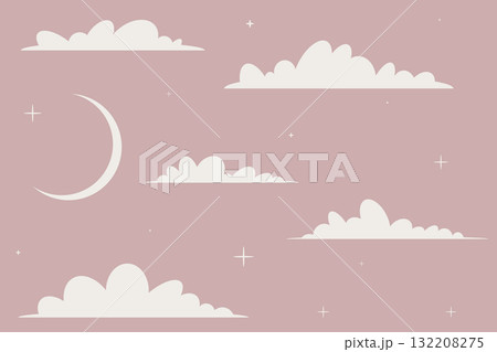 cloudy sky with moon 132208275