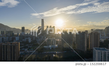 Sept 27 2025 Golden Sunset Over South Kowloon Urban Skyline Sept 27 2025 Golden Sunset Over South Kowloon Urban Skyline 132208617