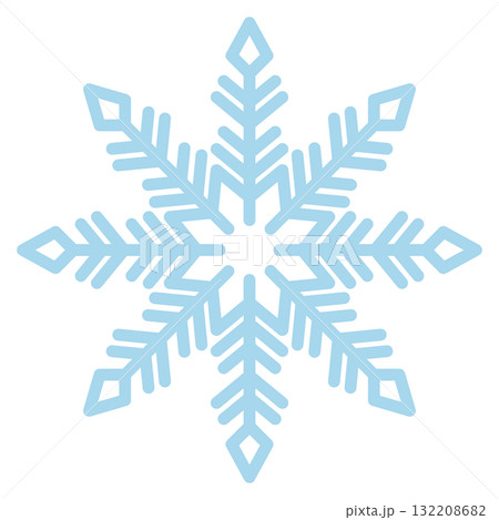 雪の結晶のアイコン ブルー 雪の結晶のアイコン ブルー 132208682