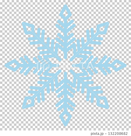 雪の結晶のアイコン ブルー 雪の結晶のアイコン ブルー 132208682