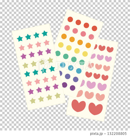 一張彩色貼紙的向量插圖 132208805