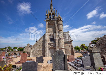 Parish close church of Bodilis, finistere, brittany, france 132209372