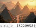 beautiful pagoda at sunset 132209584