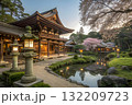 japanese temple in night 132209723