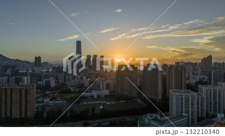 Sept 27 2025 Golden Sunset Over South Kowloon Urban Skyline Sept 27 2025 Golden Sunset Over South Kowloon Urban Skyline 132210340