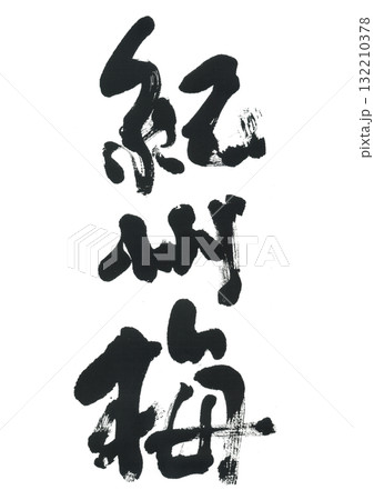 筆文字 紀州梅 きしゅううめ 筆文字 紀州梅 きしゅううめ 132210378