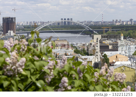 An overhead view of Kyiv historic city center 132211253