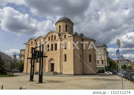 Kyiv, Ukraine - April 30, 2025: The Pyrohoshcha Dormition of the Mother of God Church Kyiv, Ukraine - April 30, 2025: The Pyrohoshcha Dormition of the Mother of God Church 132211274