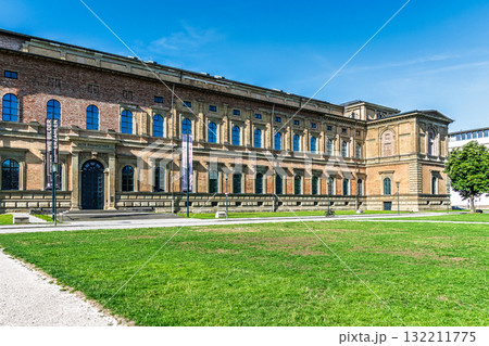 Munich, Germany - Jul 20, 2025: View of the historic palace and museum Alte Pinakothek in Munich in Bavaria 132211775