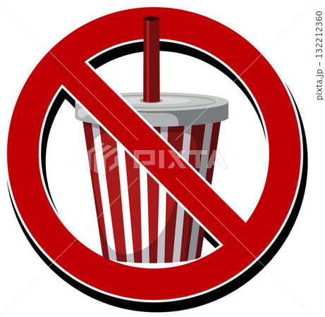 No Soft Drinks Allowed Warning Symbol 132212360