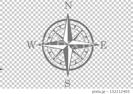 Gray compass with transparent background Gray compass with transparent background 132212403