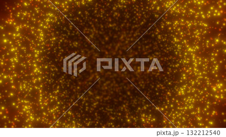 A golden swirl of glowing particles creates an ethereal, radiant effect against a warm, deep backdrop A golden swirl of glowing particles creates an ethereal, radiant effect against a warm, deep backdrop 132212540
