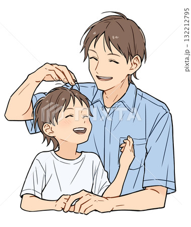 父と息子のイラスト素材 [132212795] - PIXTA