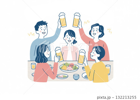 忘年会　飲み会　年末 132213255