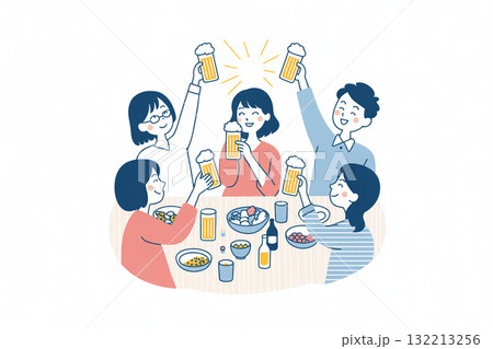 忘年会 飲み会 年末 忘年会 飲み会 年末 132213256
