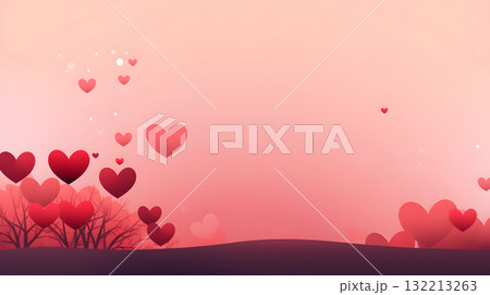 minimalistic valentines day background, neural network generated image minimalistic valentines day background, neural network generated image 132213263
