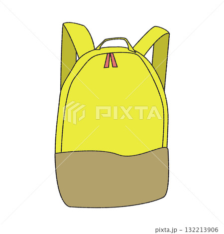黄色いリュックのイラスト 132213906