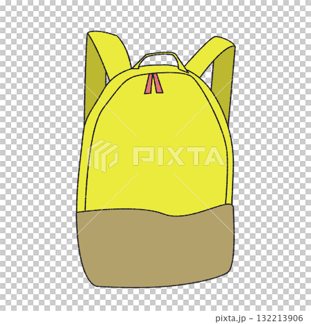 黄色いリュックのイラスト 132213906