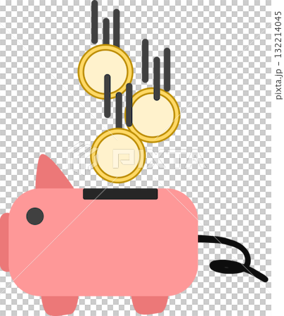 豬存錢罐的例證 132214045