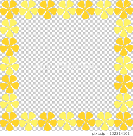 Simple and beautiful flower frame, convenient for message cards, etc._Yellow Simple and beautiful flower frame, convenient for message cards, etc._Yellow 132214101