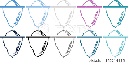 氷山の一角のグラフィックアイコンイラスト 132214116