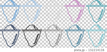 氷山の一角のグラフィックアイコンイラスト 132214116
