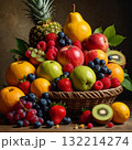 様々な種類のフルーツ 132214274