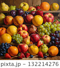 様々な種類のフルーツ 132214276