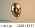 人の顔をしたメタリックな風船と膨らむ自我 132214389