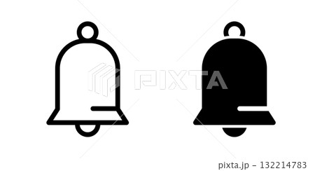 Bell icon design template Bell icon design template 132214783