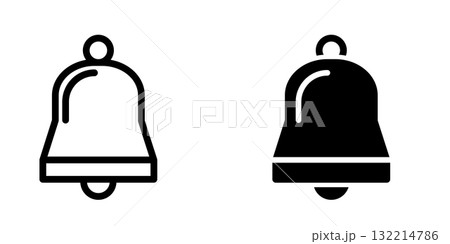 Bell icon design template Bell icon design template 132214786